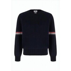 Thom Browne Navy Blue Cotton Sweater - NWT